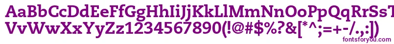 Шрифт CaecilialtstdHeavy – фиолетовые шрифты на белом фоне
