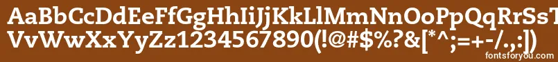 CaecilialtstdHeavy-fontti – valkoiset fontit ruskealla taustalla