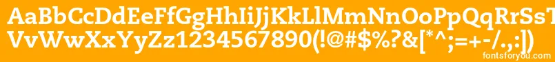 CaecilialtstdHeavy Font – White Fonts on Orange Background