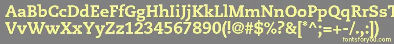 CaecilialtstdHeavy-fontti – keltaiset fontit harmaalla taustalla
