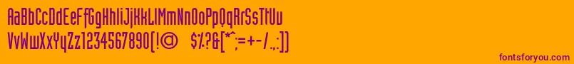 フォントIndustrytmc – オレンジの背景に紫のフォント