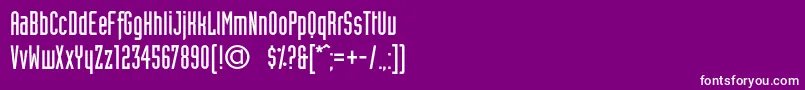 フォントIndustrytmc – 紫の背景に白い文字