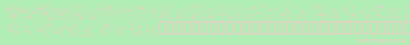 HalloweenBats Font – Pink Fonts on Green Background