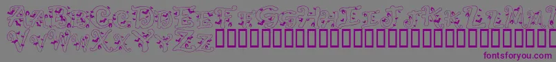 HalloweenBats Font – Purple Fonts on Gray Background