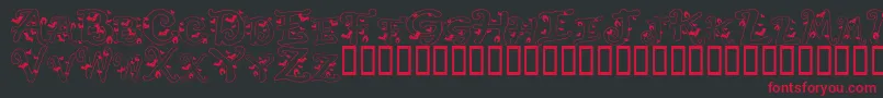 HalloweenBats Font – Red Fonts on Black Background