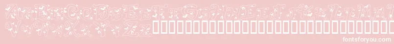 HalloweenBats Font – White Fonts on Pink Background