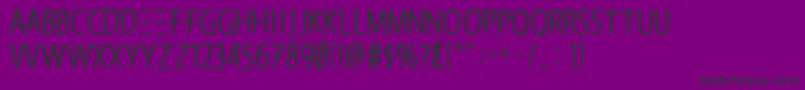 フォントArchitectsPen – 紫の背景に黒い文字