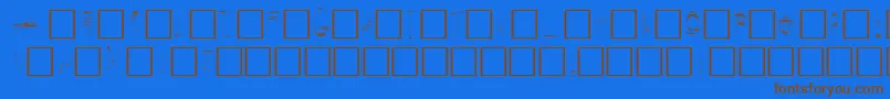 SecretLabs Font – Brown Fonts on Blue Background