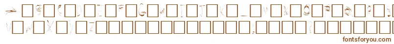 フォントSecretLabs – 白い背景に茶色のフォント