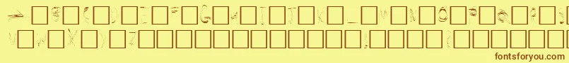 SecretLabs Font – Brown Fonts on Yellow Background