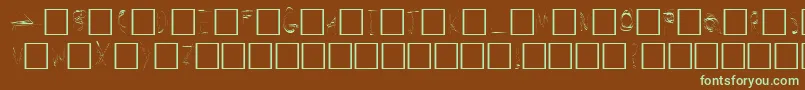 Шрифт SecretLabs – зелёные шрифты на коричневом фоне