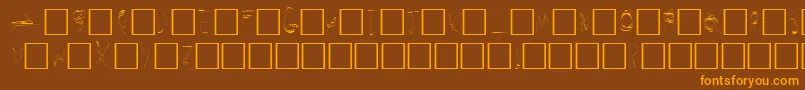 SecretLabs Font – Orange Fonts on Brown Background