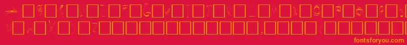 SecretLabs Font – Orange Fonts on Red Background