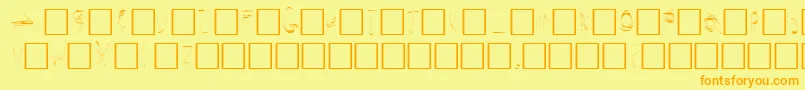 SecretLabs Font – Orange Fonts on Yellow Background