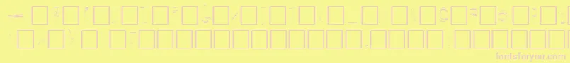 フォントSecretLabs – ピンクのフォント、黄色の背景