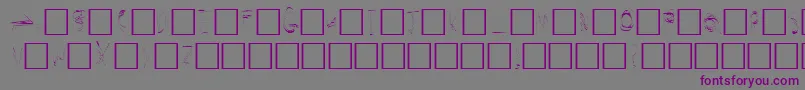 フォントSecretLabs – 紫色のフォント、灰色の背景