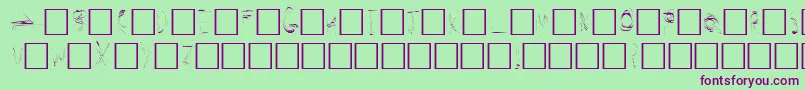 SecretLabs Font – Purple Fonts on Green Background