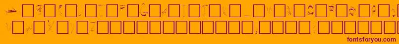 フォントSecretLabs – オレンジの背景に紫のフォント
