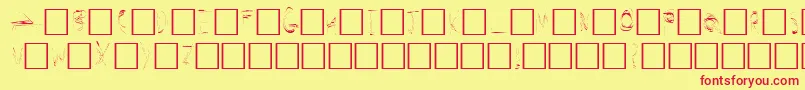 Шрифт SecretLabs – красные шрифты на жёлтом фоне