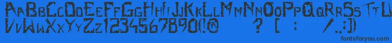 TerrorPro Font – Black Fonts on Blue Background