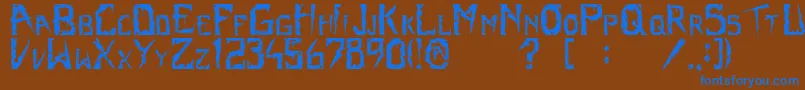 TerrorPro Font – Blue Fonts on Brown Background