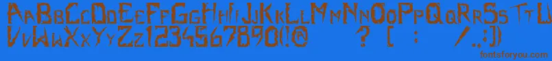 TerrorPro Font – Brown Fonts on Blue Background