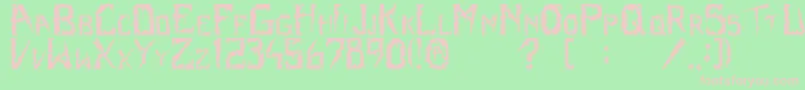 TerrorPro Font – Pink Fonts on Green Background