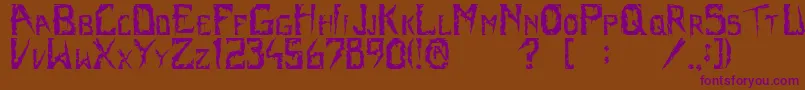 TerrorPro Font – Purple Fonts on Brown Background