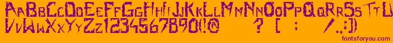 TerrorPro Font – Purple Fonts on Orange Background