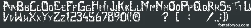 TerrorPro Font – White Fonts on Black Background