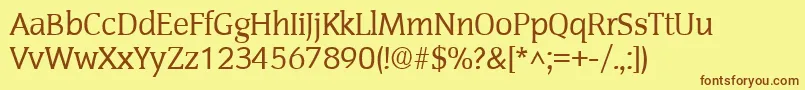 SenateRegular Font – Brown Fonts on Yellow Background