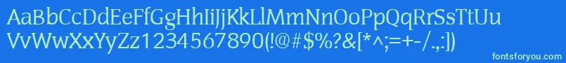 SenateRegular Font – Green Fonts on Blue Background