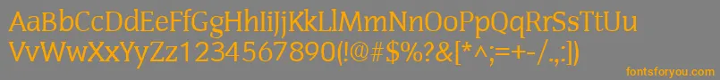 SenateRegular Font – Orange Fonts on Gray Background