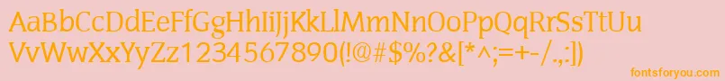 More about SenateRegular Font SenateRegular Font – Orange Fonts on Pink Background