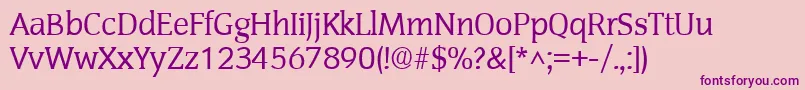 SenateRegular Font – Purple Fonts on Pink Background