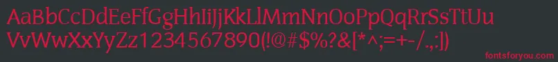 SenateRegular Font – Red Fonts on Black Background