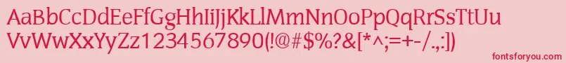 SenateRegular Font – Red Fonts on Pink Background