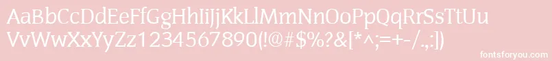 SenateRegular Font – White Fonts on Pink Background