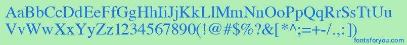 Vremf Font – Blue Fonts on Green Background