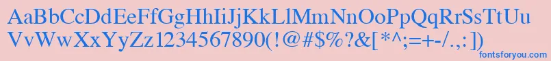 Vremf Font – Blue Fonts on Pink Background