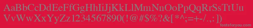 Vremf Font – Gray Fonts on Red Background