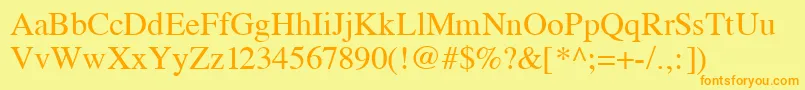 Vremf Font – Orange Fonts on Yellow Background