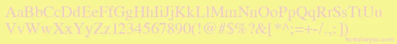 Vremf Font – Pink Fonts on Yellow Background