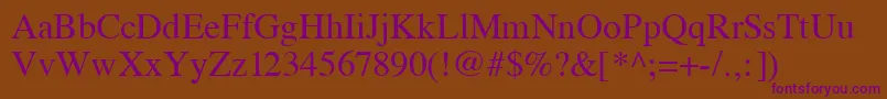 Vremf Font – Purple Fonts on Brown Background