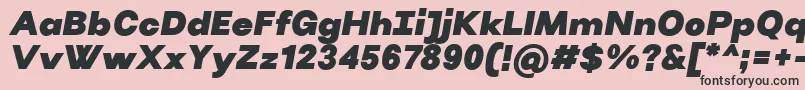 フォントVillerayBlackitalic – ピンクの背景に黒い文字