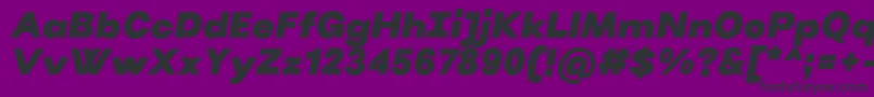 VillerayBlackitalic Font – Black Fonts on Purple Background