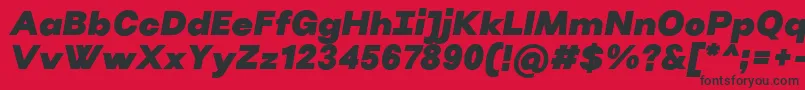 VillerayBlackitalic Font – Black Fonts on Red Background