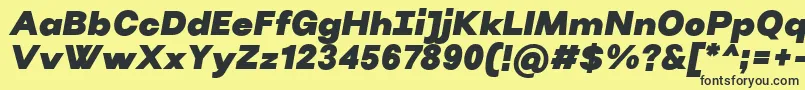 VillerayBlackitalic Font – Black Fonts on Yellow Background