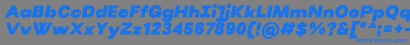 VillerayBlackitalic Font – Blue Fonts on Gray Background