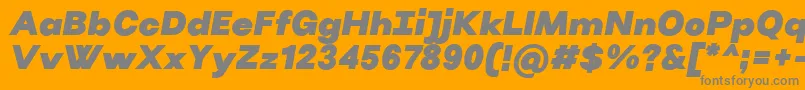 VillerayBlackitalic Font – Gray Fonts on Orange Background